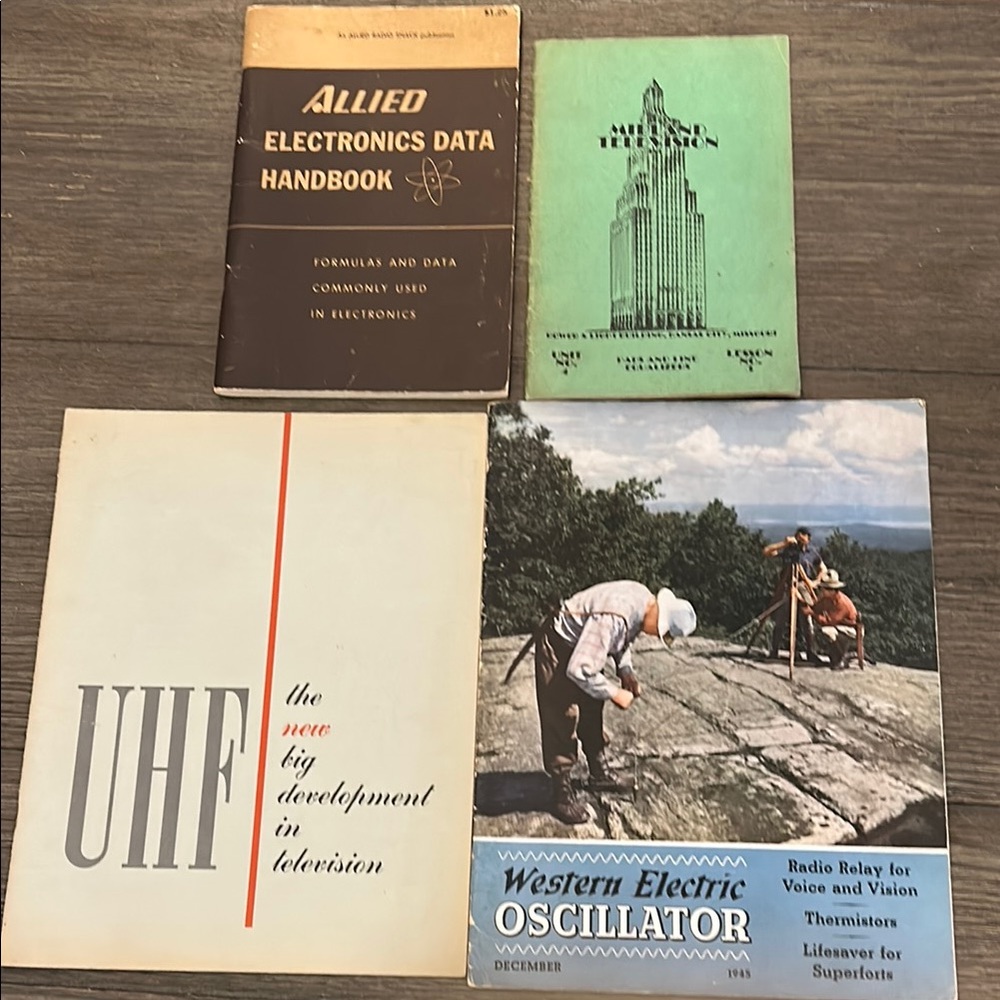 Vintage Electronics radio and Television Booklet bundle 1930’s 1970’s unique